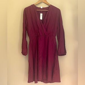 Burgundy Old Navy Long Sleeved Dress